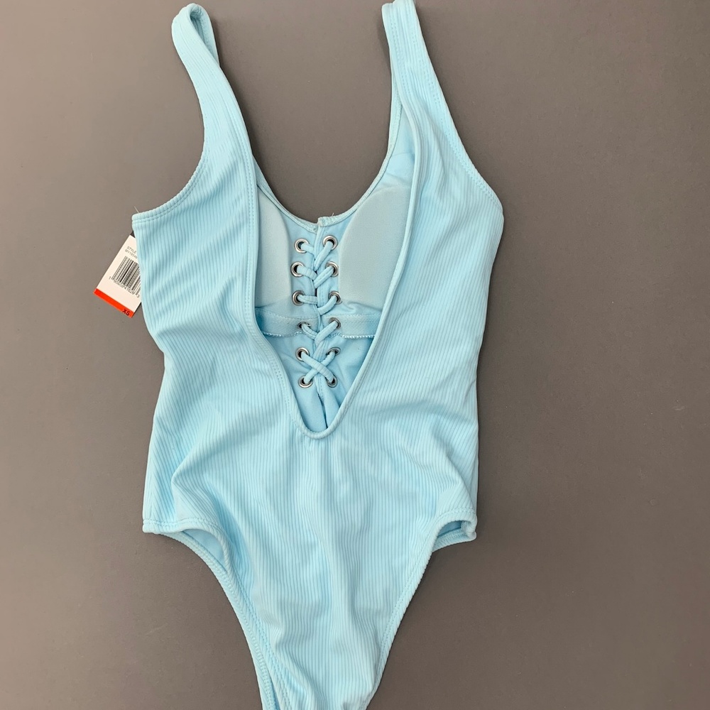 4/$25 California Waves Ribbed Blue One Piece XS - Picture 4 of 6